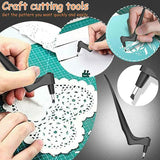 360-Degree Rotating Craft Cutting Tool with Precision Blade for Craft Art - White