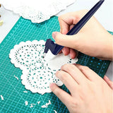 360-Degree Rotating Craft Cutting Tool with Precision Blade for Craft Art - White