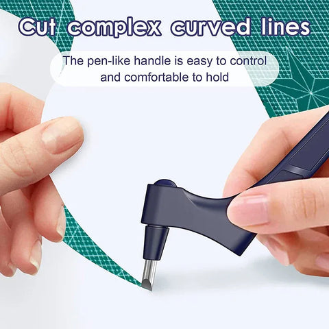 360-Degree Rotating Craft Cutting Tool with Precision Blade for Craft Art - White