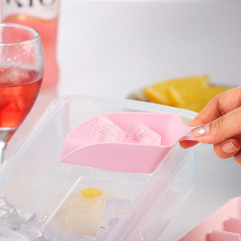 55 Grids Ice Cube Tray Mould With Lid And Storage Box Scoop Set Maker Ice Cube - Green