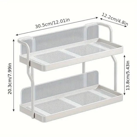 2 Tier Shelf Kitchen Storage Rack Organizer for Home and Countertop Organization