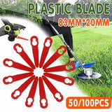Grass Trimmer Plastic Blades Part Cutter Replace Acc Crop For Ozito Bosh Kuller - 50PCS