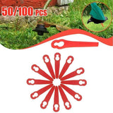 Grass Trimmer Plastic Blades Part Cutter Replace Acc Crop For Ozito Bosh Kuller - 50PCS