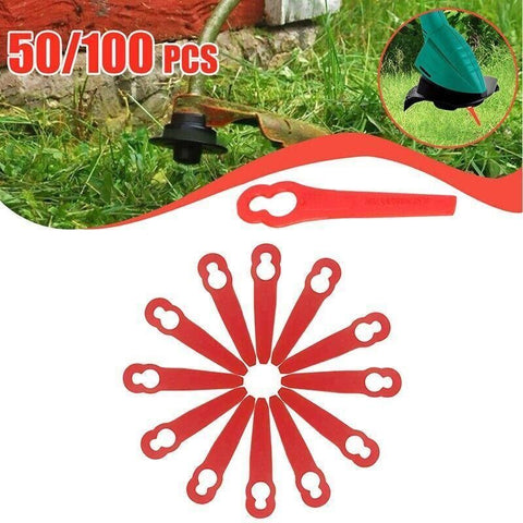 Grass Trimmer Plastic Blades Part Cutter Replace Acc Crop For Ozito Bosh Kuller - 50PCS