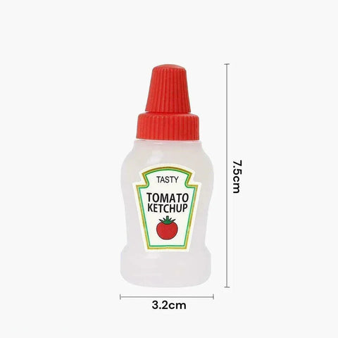 4pcs Mini Portable Sauce Box Condiment Dispensers for Picnic and Outdoor Use - Tomato sauce