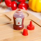 4pcs Mini Portable Sauce Box Condiment Dispensers for Picnic and Outdoor Use - Tomato sauce