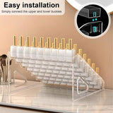 6/7 Layer Nail Polish Storage Box Multi Layer Clear Display Rack Organizer Stand - 7-Tier