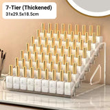 6/7 Layer Nail Polish Storage Box Multi Layer Clear Display Rack Organizer Stand - 7-Tier