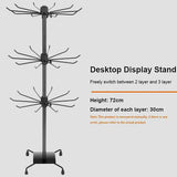 3-Tier Rotating Sock Rack Accessories Hanging Display Stand Organizer for Storage