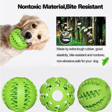 Dog Chew Toy Rubber Ball Treat Dispenser Dental Cleaning Training Play Ball - Light Blue Spherical (Small)
