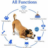 Dog Chew Toy Rubber Ball Treat Dispenser Dental Cleaning Training Play Ball - Light Blue Spherical (Small)