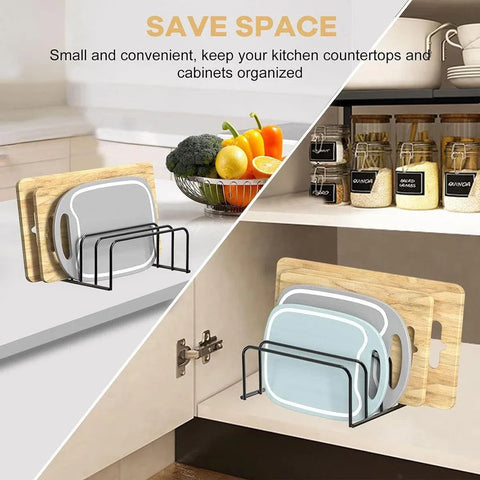 Home Kitchen Chopping Board Draining Rack Multifunction Storage Shelf Organizer