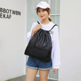 Backpack Sport Pack String Tote Gym Bag Cinch Sack School Drawstring Capacity - Green