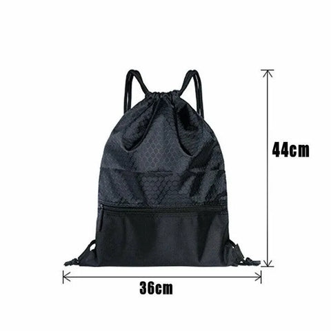 Backpack Sport Pack String Tote Gym Bag Cinch Sack School Drawstring Capacity - Green