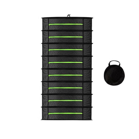 2-8 Tier Drying Net Large Shelf Hydroponic Hanging Grow Herb Plant Dry - 8 Layers