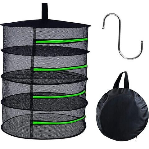 2-8 Tier Drying Net Large Shelf Hydroponic Hanging Grow Herb Plant Dry - 8 Layers