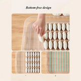 3/4 Layer Large Capacity Dumpling Box Sealed Fresh Wonton Storage Container - Green-3 Layer