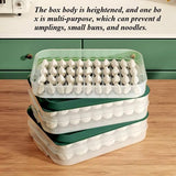 3/4 Layer Large Capacity Dumpling Box Sealed Fresh Wonton Storage Container - White-3 Layer