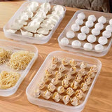 3/4 Layer Large Capacity Dumpling Box Sealed Fresh Wonton Storage Container - White-3 Layer