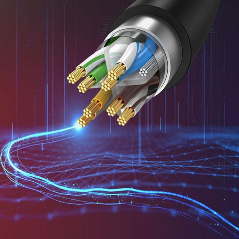 Jasoz Network Lan Cat7 Rj45 Cord Ethernet Shielded Cable Patch Lead 1-10M - 3 m