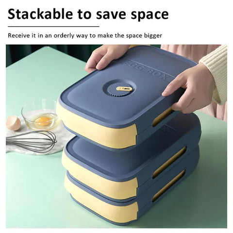 Drawer Type Eggs Tray Fruit Storage Box Kitchen Stacking Holder Food Container - Green