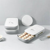 Drawer Type Eggs Tray Fruit Storage Box Kitchen Stacking Holder Food Container - Green