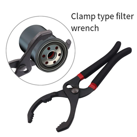 Oil Filter Pliers Wrench 10/12 Inch Heavy Duty Spanner Tool for Car Repair - 12inches