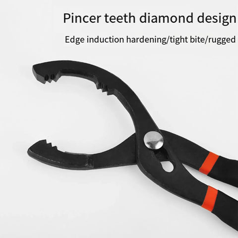 Oil Filter Pliers Wrench 10/12 Inch Heavy Duty Spanner Tool for Car Repair - 12inches