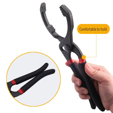 Oil Filter Pliers Wrench 10/12 Inch Heavy Duty Spanner Tool for Car Repair - 12inches