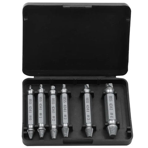 6Pcs Damaged Screw Extractor Set Easy Out Broken Drill Bit Remover Kit Speed Out