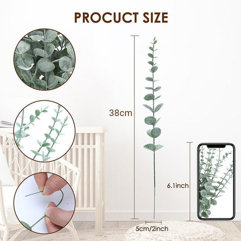 Artificial Eucalyptus Leaf Flowers Fake Green Plant Nordic Home Party Decor