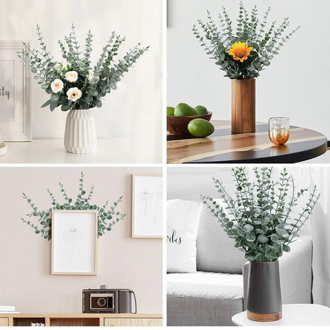 Artificial Eucalyptus Leaf Flowers Fake Green Plant Nordic Home Party Decor