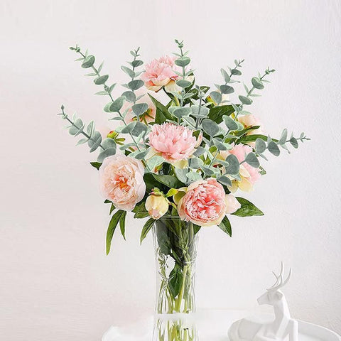 Artificial Eucalyptus Leaf Flowers Fake Green Plant Nordic Home Party Decor