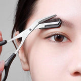 3Pcs/Set Eyebrow Trimming Eyelash Brush Folding Tweezers Portable Makeup Tools