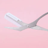 Eyebrow Scissors with Comb Stainless Steel Makeup Trimmer Beauty Tool 3 Colours - Black (Eyebrow Razor + Scissor)