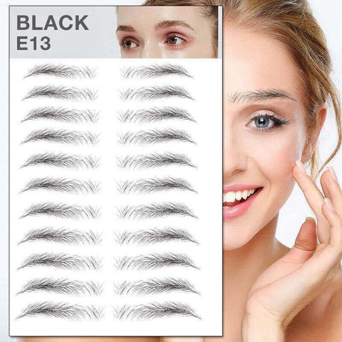 3D Waterproof Eyebrow Tattoo Sticker Hair-Like Natural Brows for Sparse Eyebrows - E13