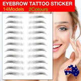 3D Waterproof Eyebrow Tattoo Sticker Hair-Like Natural Brows for Sparse Eyebrows - E13