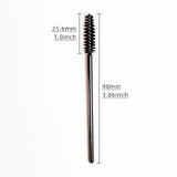 50X Disposable Mascara Wands Eyelash Brushes Applicator Lash Extension Brush - Black+Clear