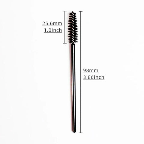 50X Disposable Mascara Wands Eyelash Brushes Applicator Lash Extension Brush - Black+Clear