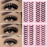 10 Pairs Russian D-Curl Mink False Eyelashes - Full & Curled - DH06-H5