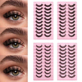 10 Pairs Russian D-Curl Mink False Eyelashes - Full & Curled - DH06-H5