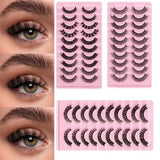 10 Pairs Russian D-Curl Mink False Eyelashes - Full & Curled - DH06-H5