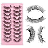 10 Pairs Russian D-Curl Mink False Eyelashes - Full & Curled - DH06-H5