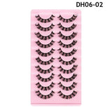 10 Pairs Russian D-Curl Mink False Eyelashes - Full & Curled - DH06-H5