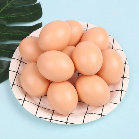 Plastic Painting Eggs DIY Toy Fake Eggs Colourful Drawing Craft Durable Egg - 6PCS