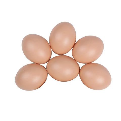 Plastic Painting Eggs DIY Toy Fake Eggs Colourful Drawing Craft Durable Egg - 6PCS