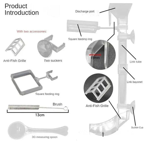 Aquarium Feeding Tube Multifunctional Fish Tank Floating Feeding Ring Shrimp Feeder