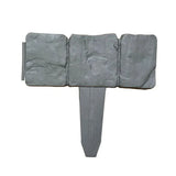 20pcs Garden Fence Edging Plastic Lawn Border for Outdoor Yard Flower Bed - Grey