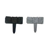20pcs Garden Fence Edging Plastic Lawn Border for Outdoor Yard Flower Bed - Grey