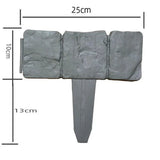 20pcs Garden Fence Edging Plastic Lawn Border for Outdoor Yard Flower Bed - Grey